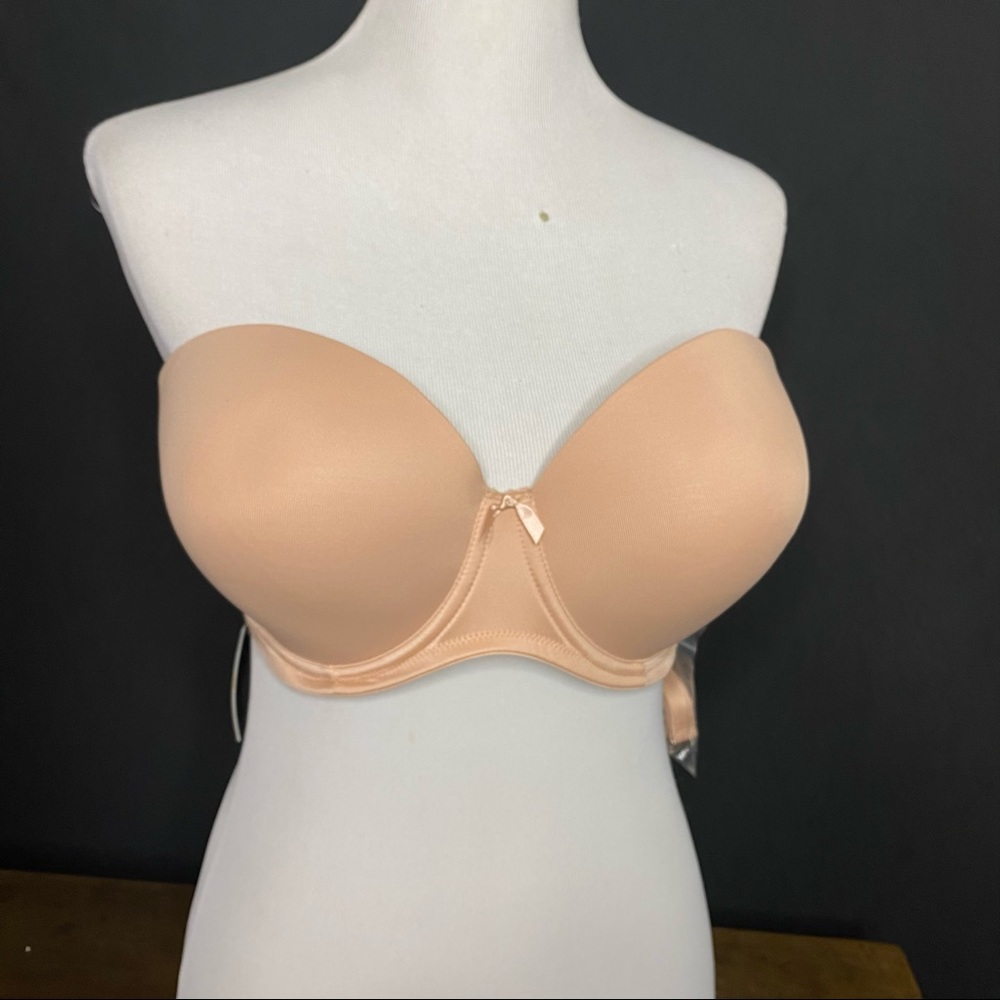 Wacoal Respect Balconette Strapless Bra 38DD Praline Beige Convertible Multi - Picture 9 of 13